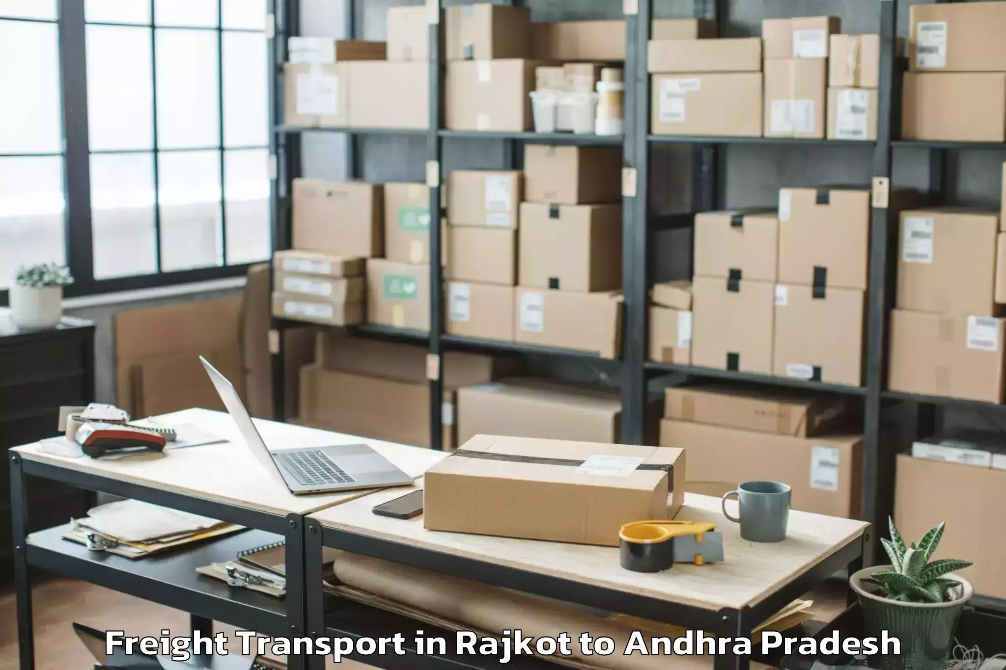 Top Rajkot to Pamulapadu Freight Transport Available